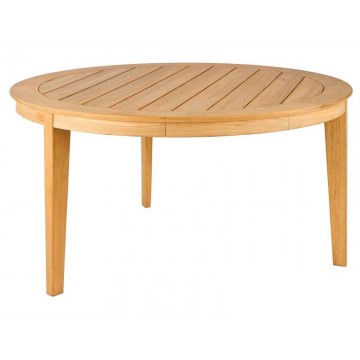 Table de jardin ronde 160 cm en bois massif, haut de gamme